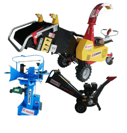 Macchine-lavorazione-legna-ramaglie Noleggio macchine per la lavorazione di legna e ramaglie: Biotrituratore professionale, Cippatore, Spaccalegna